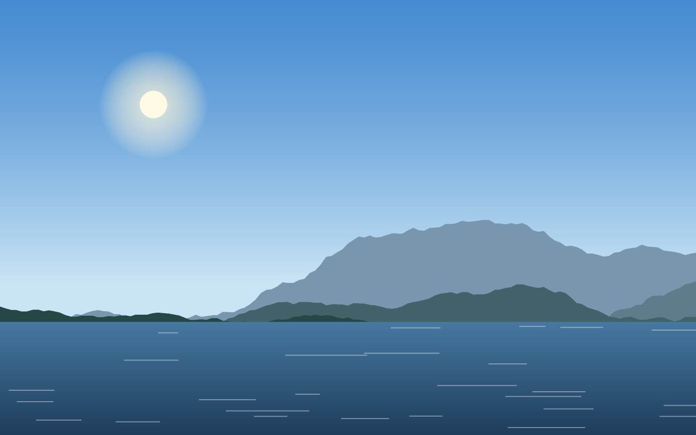Ilustração de uma paisagem